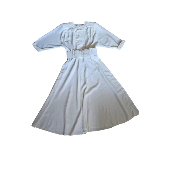 Vintage Nina Piccalino Cream Maxi Dress - Picture 3 of 6